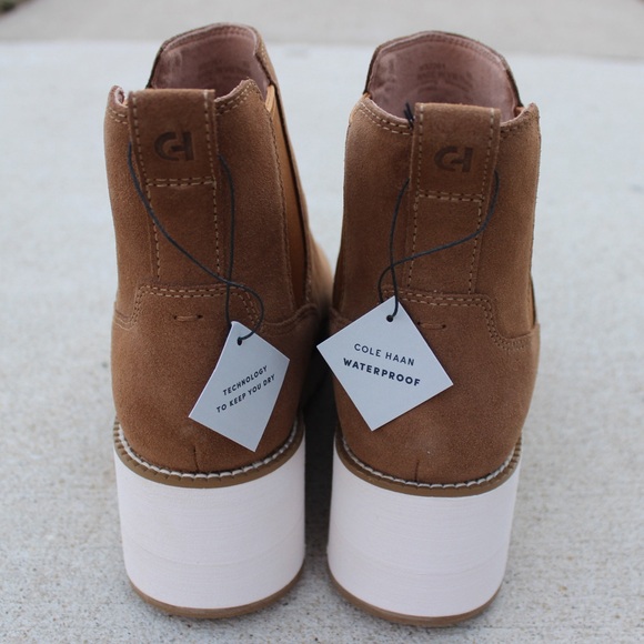 Cole Haan ZG City Suede Wedge Boot Sz 8 - Picture 5 of 8